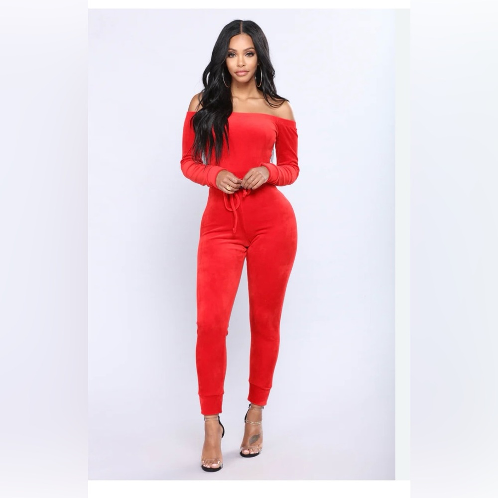 Fashion Nova Velour Jumpsuit